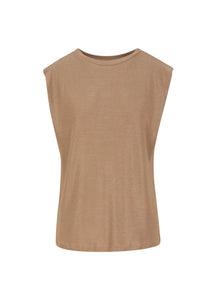 Coster Copenhagen - Top in Lurex Jersey - Warm Sand