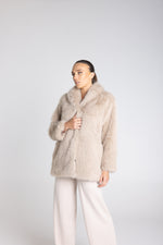 Load image into Gallery viewer, Two T's - Faux Fur Coat - Oat
