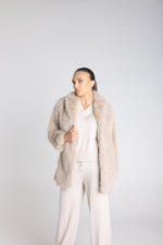 Load image into Gallery viewer, Two T's - Faux Fur Coat - Oat
