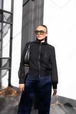Load image into Gallery viewer, Two T's - Bomber Jacket - Black
