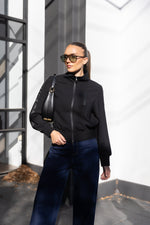 Load image into Gallery viewer, Two T's - Bomber Jacket - Black
