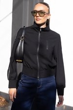 Load image into Gallery viewer, Two T's - Bomber Jacket - Black
