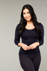 Load image into Gallery viewer, Tani - 3/4 Sleeve Scoop Top - French Navy
