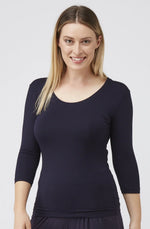 Load image into Gallery viewer, Tani - 3/4 Sleeve Scoop Top - French Navy
