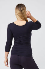Load image into Gallery viewer, Tani - 3/4 Sleeve Scoop Top - French Navy
