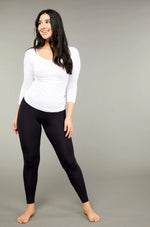 Load image into Gallery viewer, Tani - 3/4 Sleeve Scoop Top - White
