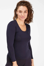Load image into Gallery viewer, Tani - Regular Scoop Top L/S - French Navy
