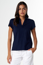 Load image into Gallery viewer, Cloth Paper Scissors - The Collared Henley - Parisian Navy
