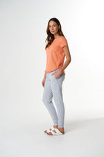 Load image into Gallery viewer, Cloth Paper Scissors - The Shaped Hem Tee - Peach

