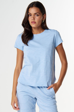 Load image into Gallery viewer, Cloth Paper Scissors - The Shaped Hem Tee - Skyway Blue
