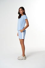 Load image into Gallery viewer, Cloth Paper Scissors - The Shaped Hem Tee - Skyway Blue
