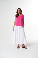 Load image into Gallery viewer, Cloth Paper Scissors - The Stranger V Neck Muscle Tee - Carmine Rose
