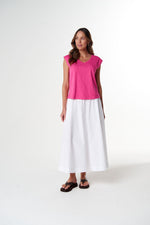 Load image into Gallery viewer, Cloth Paper Scissors - The Stranger V Neck Muscle Tee - Carmine Rose
