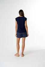 Load image into Gallery viewer, Cloth Paper Scissors - The Stranger V Neck Muscle Tee - Parisian Navy
