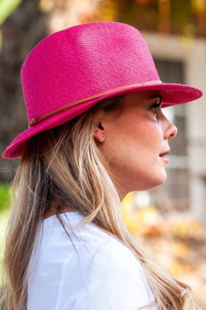 Travaux En Cours - Borsalino Hat - Fuchsia