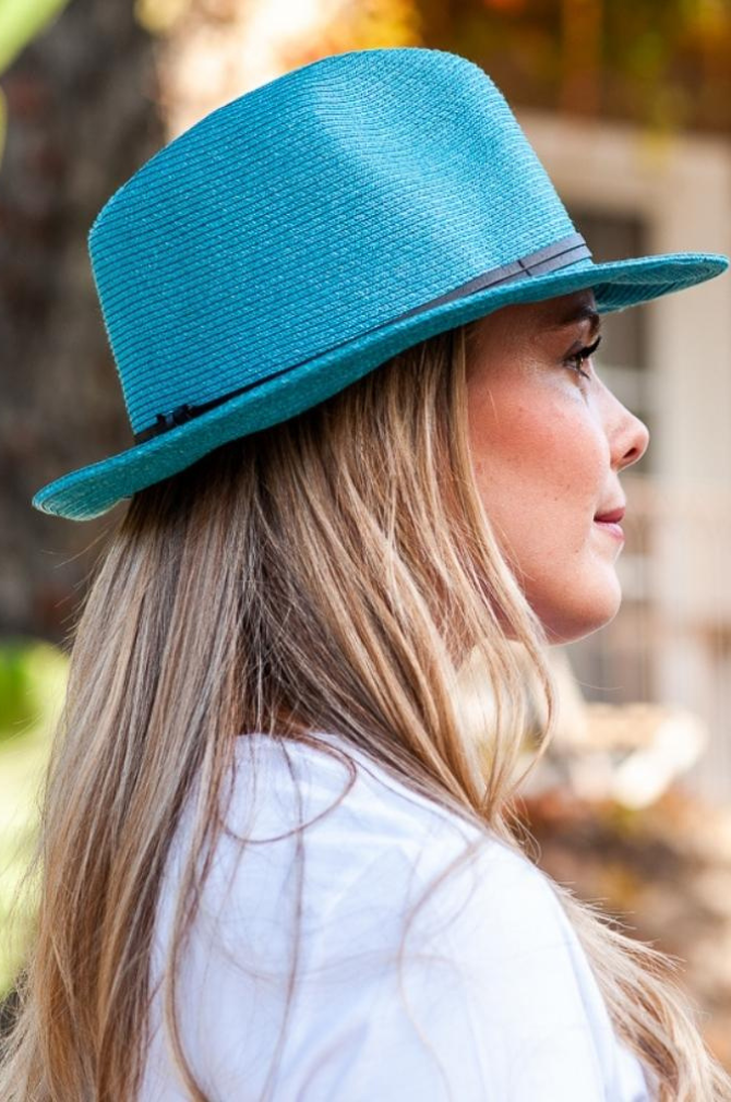Travaux En Cours - Borsalino Hat - Turquoise