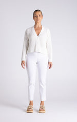 Load image into Gallery viewer, Two T's - Boucle Knitted Cardi - Milk
