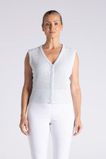 Load image into Gallery viewer, Two T's - Boucle Knitted Vest - Sea Foam
