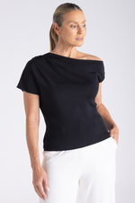 Load image into Gallery viewer, Two T's - Off the Shoulder Knit - Black
