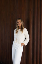 Load image into Gallery viewer, Two T's - Sequin Cardi - Milk
