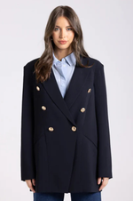 Load image into Gallery viewer, Two T's - 3060 Long Line Blazer - Black
