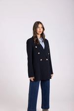 Load image into Gallery viewer, Two T's - 3060 Long Line Blazer - Black
