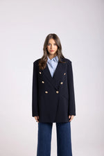 Load image into Gallery viewer, Two T's - 3060 Long Line Blazer - Black
