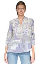 Load image into Gallery viewer, Johnny Was - Henley Yoke Blouse - Lucinda

