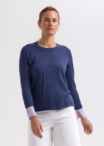 Zaket And Plover - Elbow Patch Jumper - Denim
