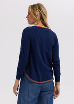 Load image into Gallery viewer, Zaket And Plover - Rounded Bottom V Jumper - Navy
