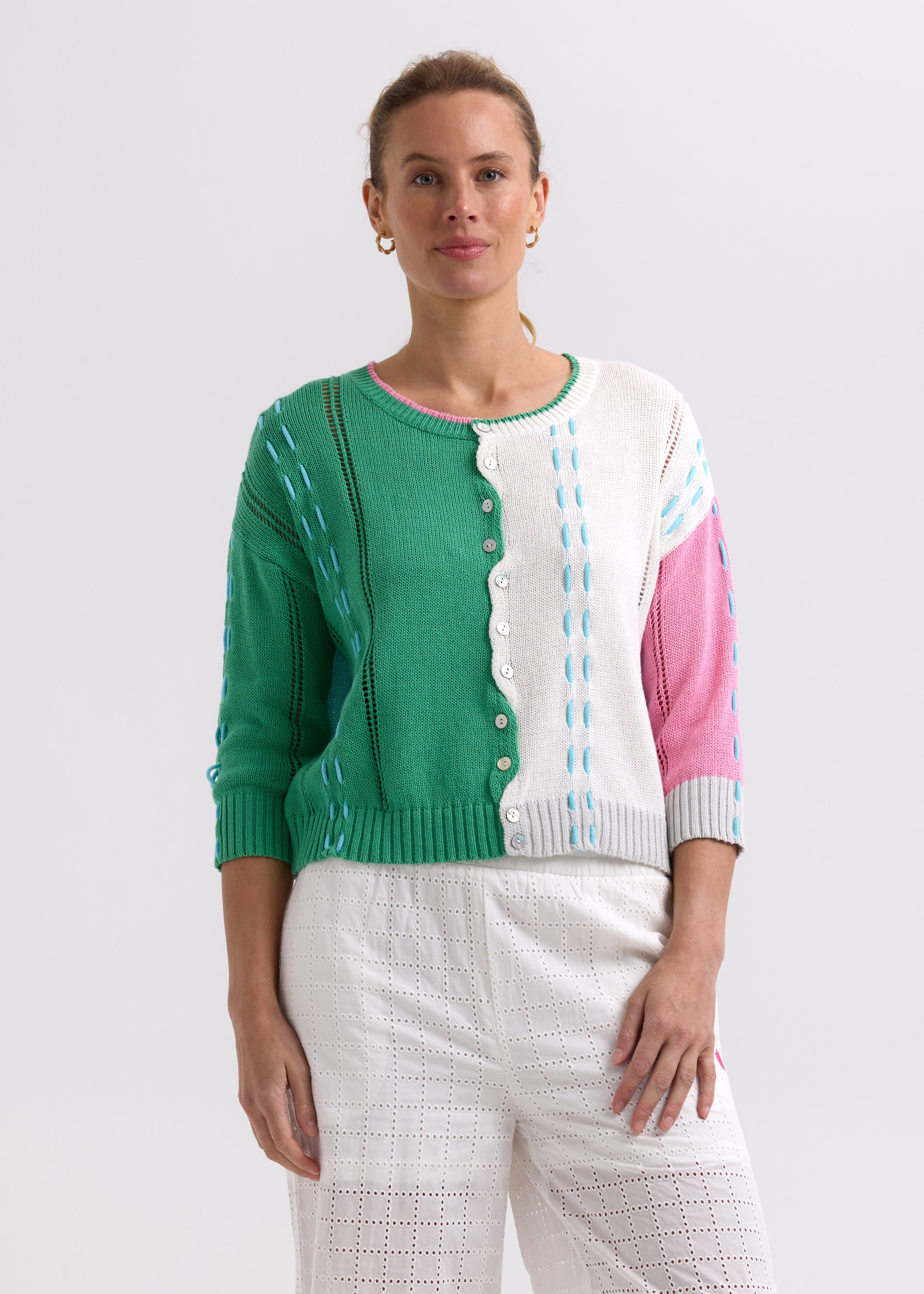 Zaket And plover - Thread Detail Cardi - Apple