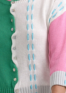 Zaket And plover - Thread Detail Cardi - Apple