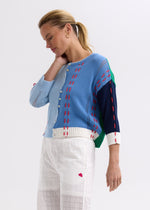 Load image into Gallery viewer, Zaket And Plover - Thread Detail Cardi - Blue
