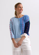 Load image into Gallery viewer, Zaket And Plover - Thread Detail Cardi - Blue

