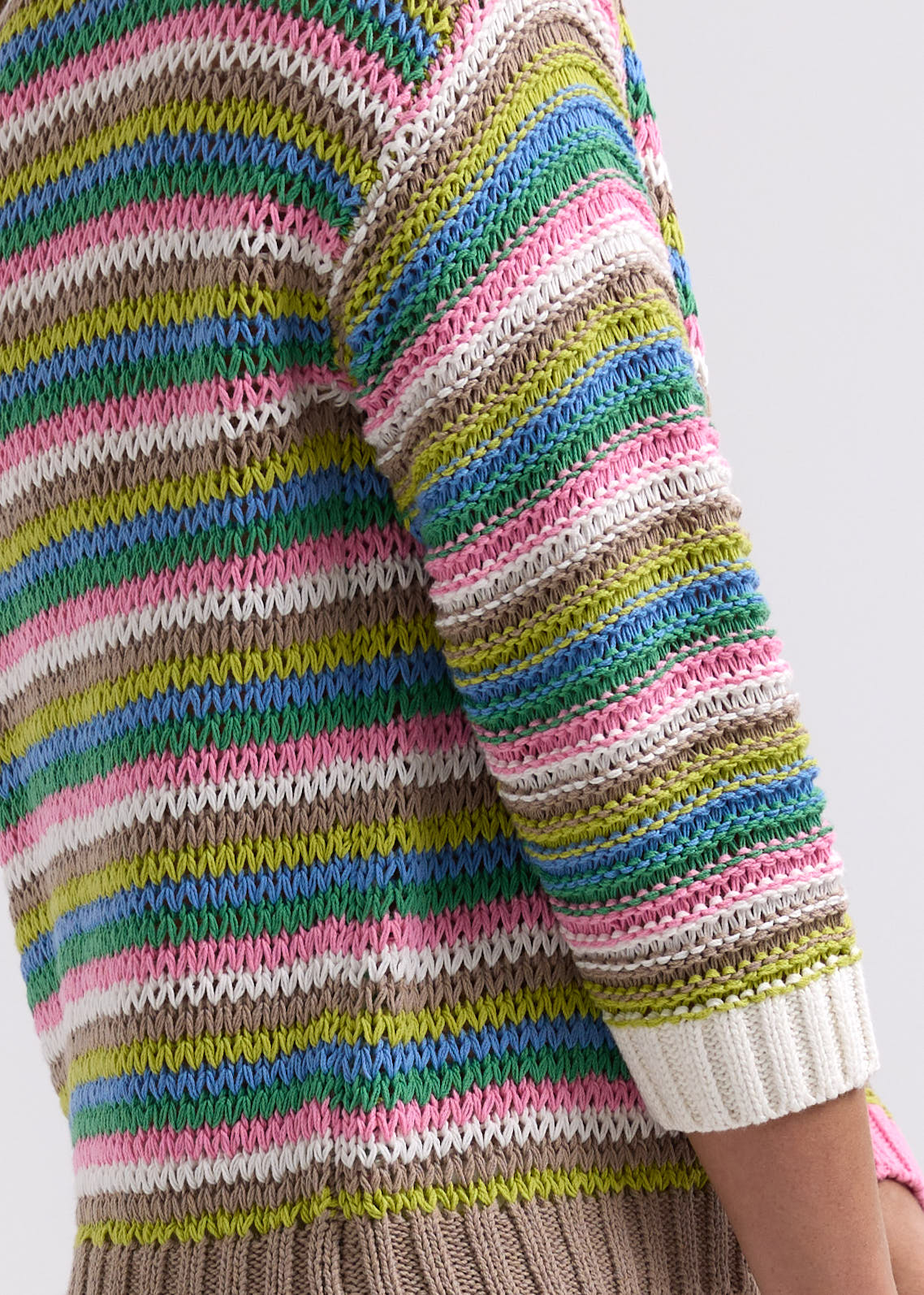 Zaket And Plover - Chunky Stripe Jumper - Chartreuse