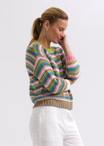 Load image into Gallery viewer, Zaket And Plover - Chunky Stripe Jumper - Chartreuse
