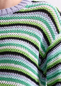 Zaket And Plover - Chunky Stripe Jumper - Lilac