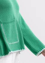 Load image into Gallery viewer, Zaket And Plover - Hand Work Trim A-Line Jumper - Apple

