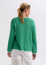 Load image into Gallery viewer, Zaket And Plover - Hand Work Trim A-Line Jumper - Apple
