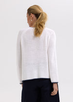 Load image into Gallery viewer, Zaket And Plove - Hand Work Trim A-Line Jumper - White
