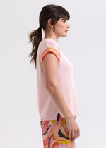 Load image into Gallery viewer, Zaket And Plover - Stripe Trim Top - Blush
