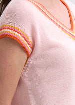 Load image into Gallery viewer, Zaket And Plover - Stripe Trim Top - Blush
