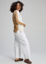 Load image into Gallery viewer, Zaket And Plover - Two Way Funnel Sweater - White
