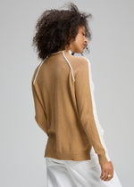 Load image into Gallery viewer, Zaket And Plover - Two Way Funnel Sweater - White
