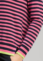 Load image into Gallery viewer, Zaket And Plover - Stripe V Essential Sweater - Rhubarb
