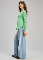 Load image into Gallery viewer, Zaket And Plover - Rounded Bottom Essential Sweater - Basil
