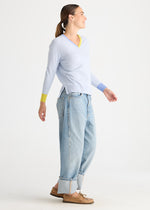 Load image into Gallery viewer, Zaket and Plover - V Accent Knit - Clear Sky
