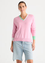 Load image into Gallery viewer, Zaket and Plover - V Accent Knit - Tickled Pink

