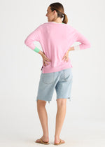 Load image into Gallery viewer, Zaket and Plover - V Accent Knit - Tickled Pink
