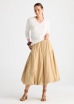 Load image into Gallery viewer, Zaket and Plover - V Accent Knit - White
